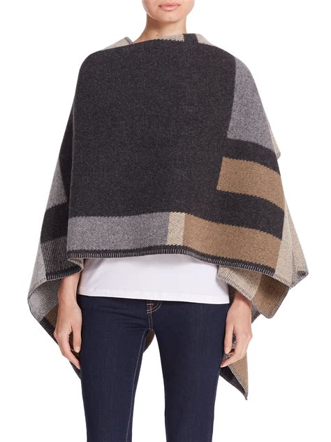 burberry wool cape|Burberry check wool cashmere cape.